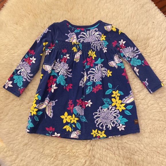 TEA Collection Floral shirt/dress, EUC 12-18mo - Picture 2 of 4